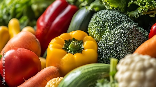 Close Up of Colorful Vegetables Highlighted with Stunning Studio Lighting