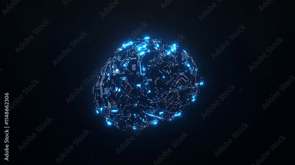 Naklejka premium Exploring neural connectivity digital realm 3d visualization cybernetic environment abstract perspective intelligence concept
