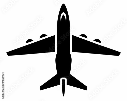 plane silhouette ,plane ico vector