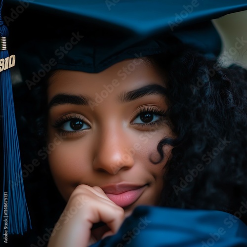 A graduate playfully twirling their cap on their finger,