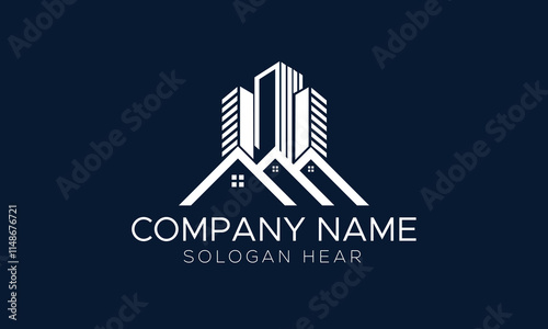 Real estate logo realtor logo property logo design vector template