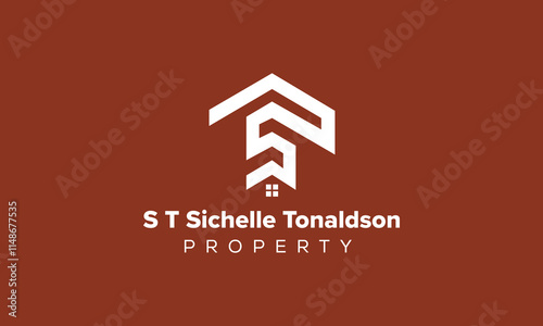 S T Real estate logo realtor logo property logo design vector template