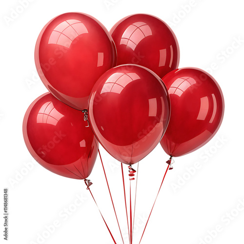 Happy Red Balloon Bunch for Carnival Fun