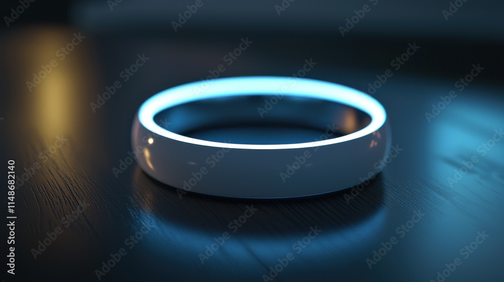Futuristic Ring: Glowing Circle of Light Futuristic Ring: Glowing Circle of Light