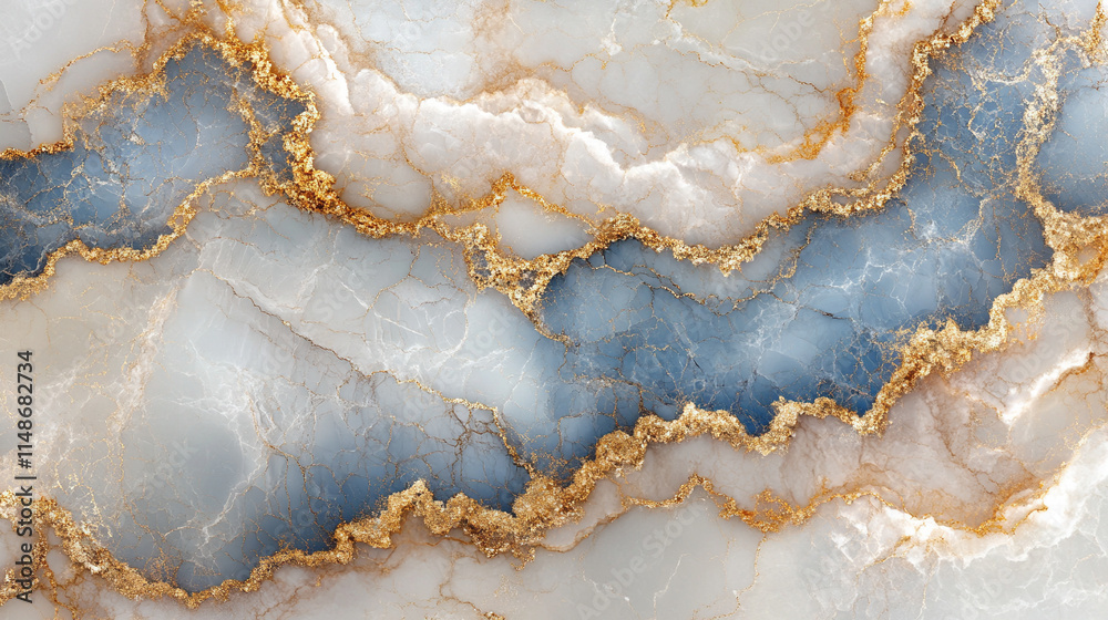 A luxurious and elegant marble texture with veins of gold, white, and blue creating a stunning contrast that symbolizes wealth, purity, and tranquility, perfect for refined design themes
A luxurious and elegant marble texture with veins of gold, white, and blue creating a stunning contrast that symbolizes wealth, purity, and tranquility, perfect for refined design themes