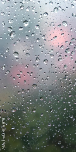 Vibrant raindrops cling to a fogged pane, showcasing iridescent colors, iridescent, rainbow, wallpaper