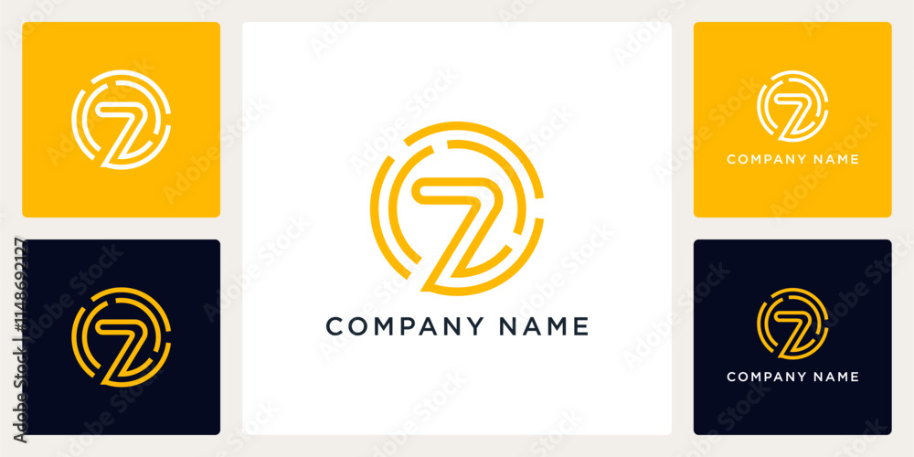 Rotation tech with letters Z logo design and icon Rotation tech with letters Z logo design and icon