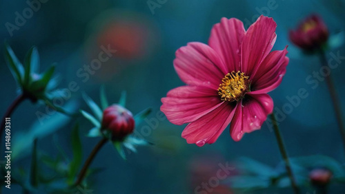 red flower in the garden
