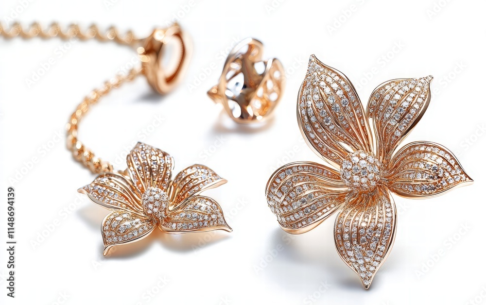 beautiful jewelry professional photo. On white background beautiful jewelry professional photo. On white background