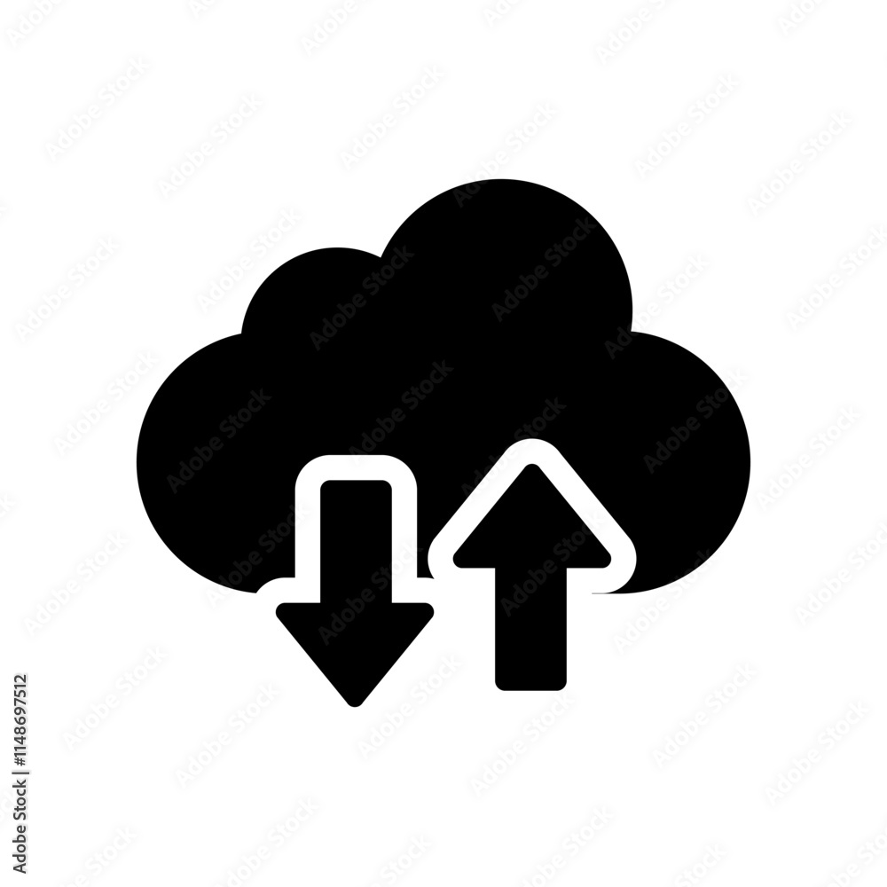Data storage icon. Cloud data icon Data storage icon. Cloud data icon