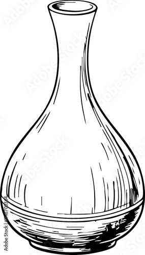 Aromatherapy diffuser sketch on white background, wellness icon