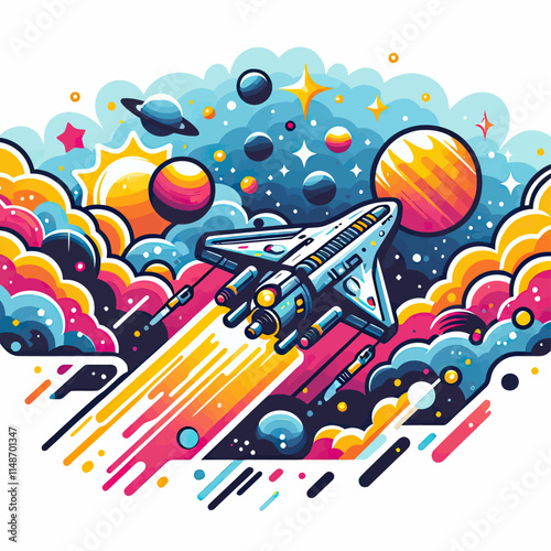 airplane flying over the city