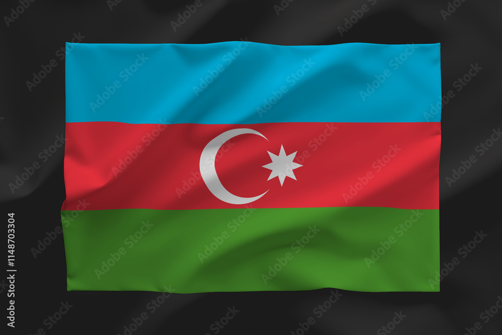 Naklejka premium AZERBAIJAN FLAG