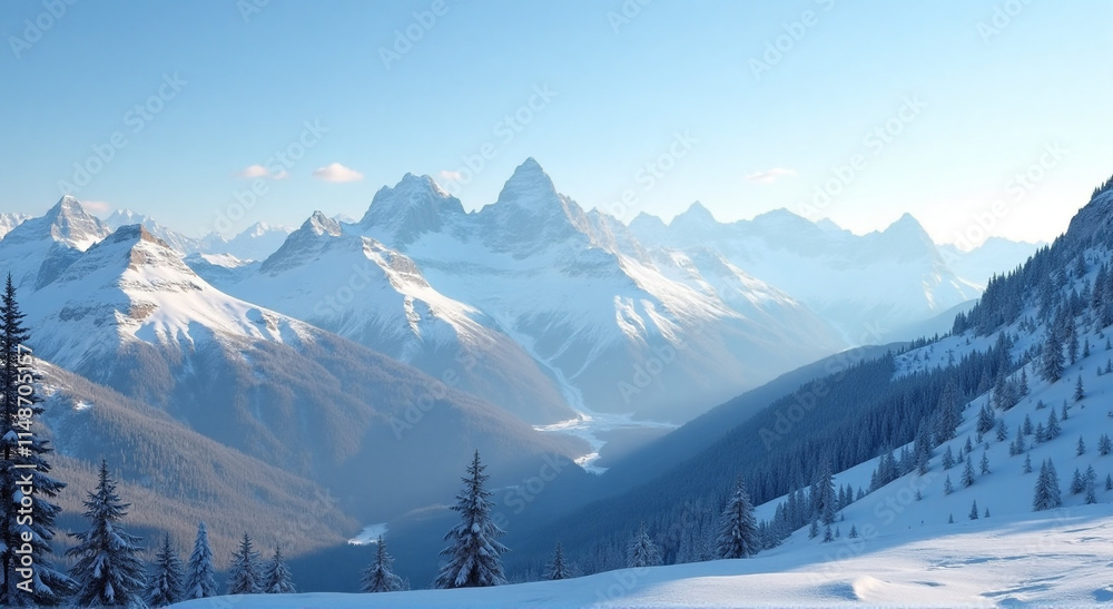 Fototapeta premium snow covered mountains