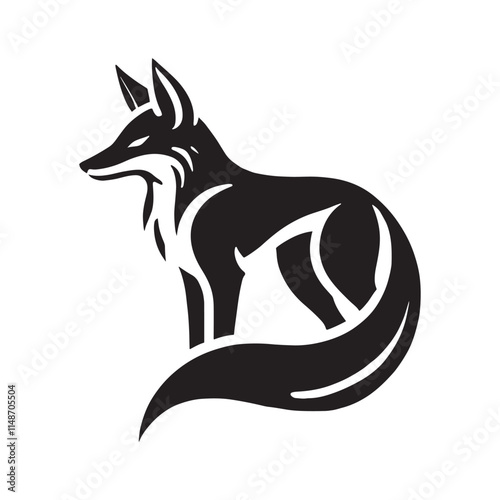 Creative jackal silhouette for unique design projects - Jackal illustration - minimallest jackal vector
