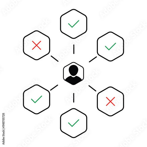 personal effectiveness affirmation or to-do. flat outline trend modern mission or lifestyle graphic design element isolated on white. concept of planning