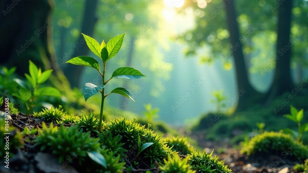 Dynamic Forest Growth, Lush Greenery, Nature's Awakening Dynamic Forest Growth, Lush Greenery, Nature's Awakening