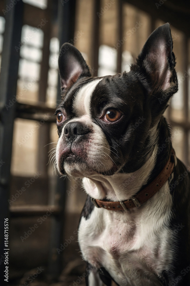 Sad dog in the shelter. Photo for social campaigns and advertising of animal shelters Sad dog in the shelter. Photo for social campaigns and advertising of animal shelters
