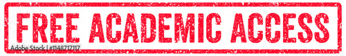 Free Academic Access Stamp Transparent Seal, Red Grunge Free Academic Access Word Rubber Stamp Seal
