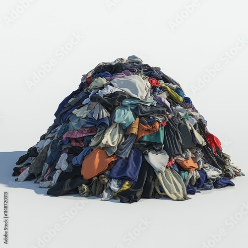 A pile of discarded clothes representing waste.