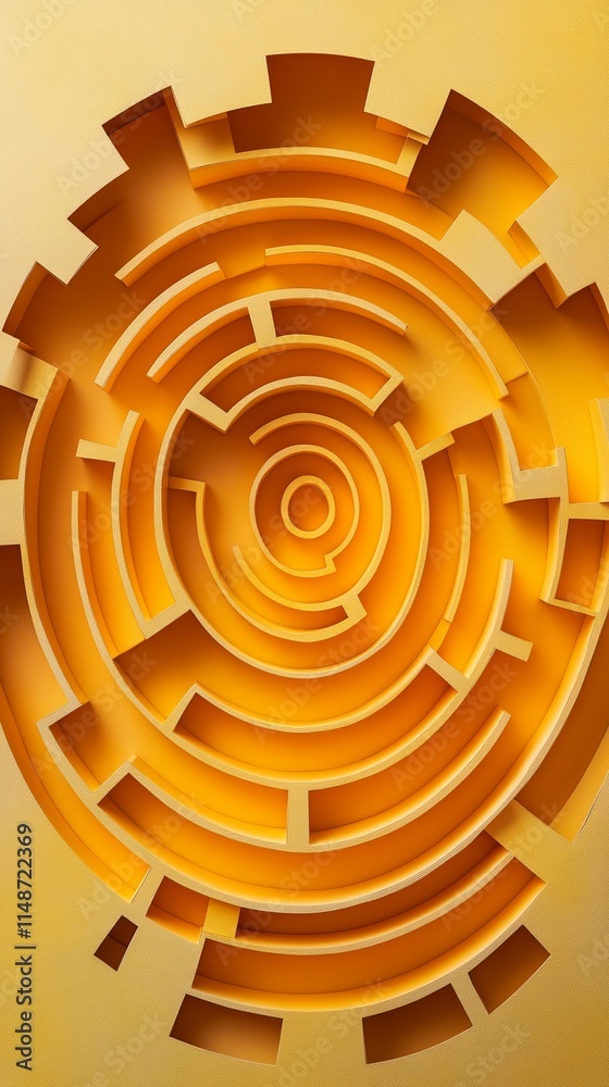 Abstract golden maze design for creative projects. Abstract golden maze design for creative projects.
