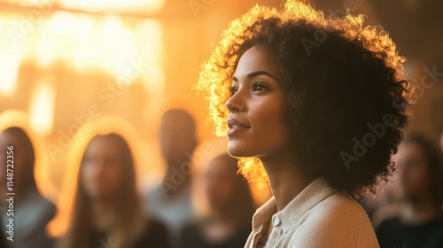 The Woman in Golden Light photo