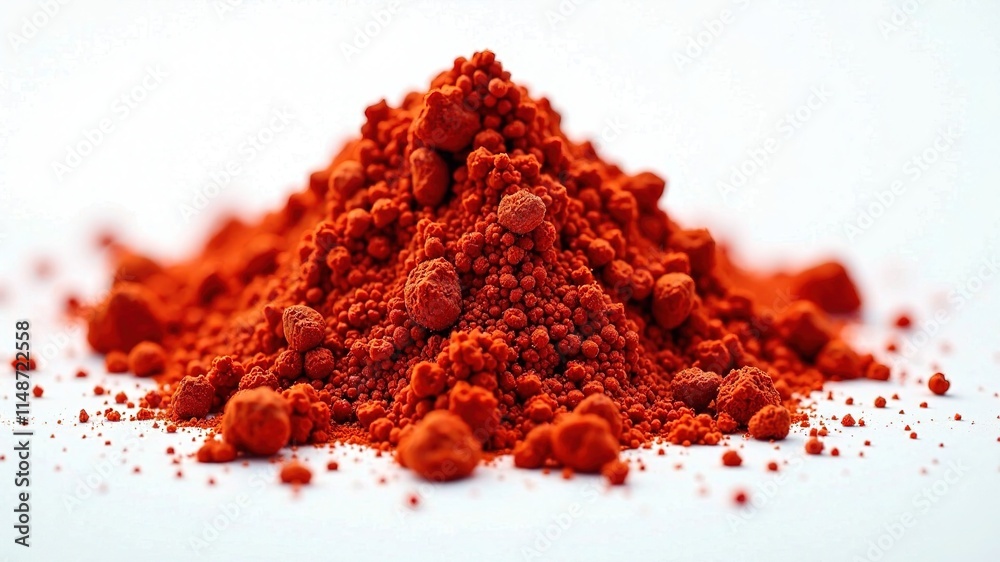 Isolated Tomato Powder, White Background, High-Quality, Food Photography, Detailed Close-up Isolated Tomato Powder, White Background, High-Quality, Food Photography, Detailed Close-up