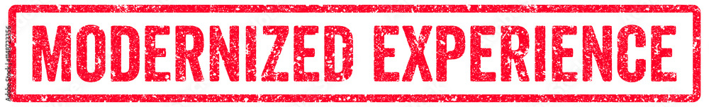 Modernized Experience Stamp Transparent Seal, Red Grunge Modernized Experience Word Rubber Stamp Seal Modernized Experience Stamp Transparent Seal, Red Grunge Modernized Experience Word Rubber Stamp Seal
