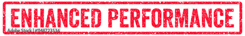Enhanced Performance Stamp Transparent Seal, Red Grunge Enhanced Performance Word Rubber Stamp Seal