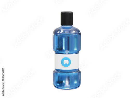 Mouthwash Bottle Product 3D Icon illustration