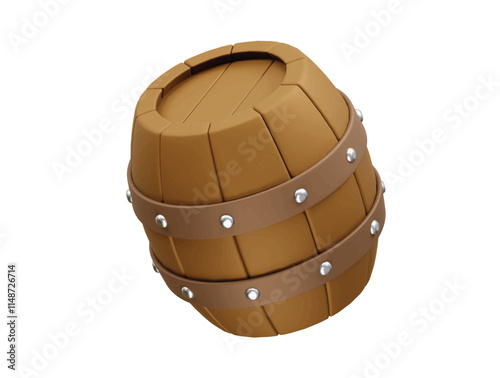 Barrel Agriculture 3D Illustration Vector 3d render