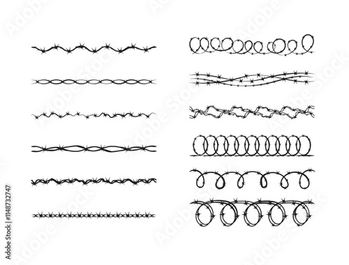 Discover an extensive and versatile collection of various black barbed wire designs, suitable for a range of applications including security, fencing solutions, and even decorative purposes