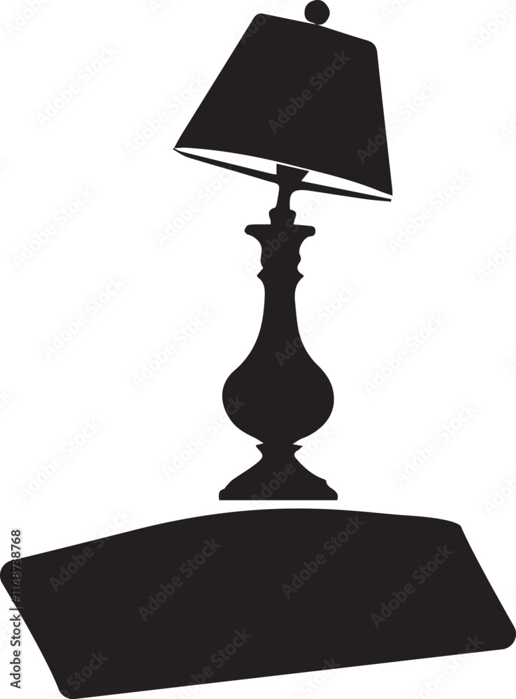 black and white table lamp silhouette design black and white table lamp silhouette design