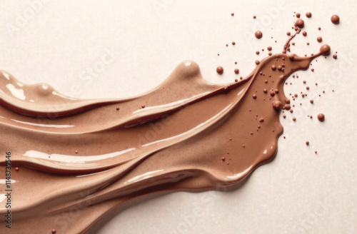 splashes of mocha mousse colored liquid