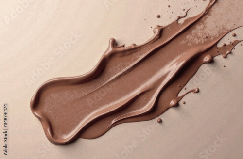 splashes of mocha mousse colored liquid