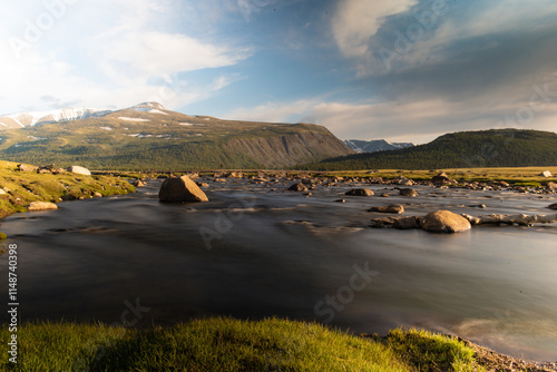 The beautiful lakes, rivers in Western Mongolia photo