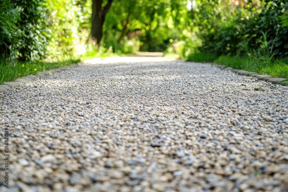 Close up of a gravel driveway with textured backdrop Close up of a gravel driveway with textured backdrop