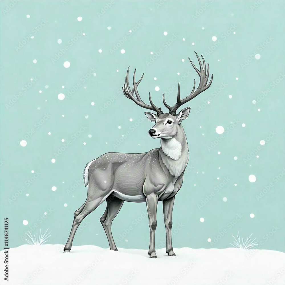 deer in winter deer in winter