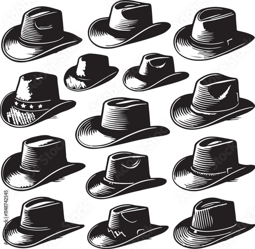 collection of hats
