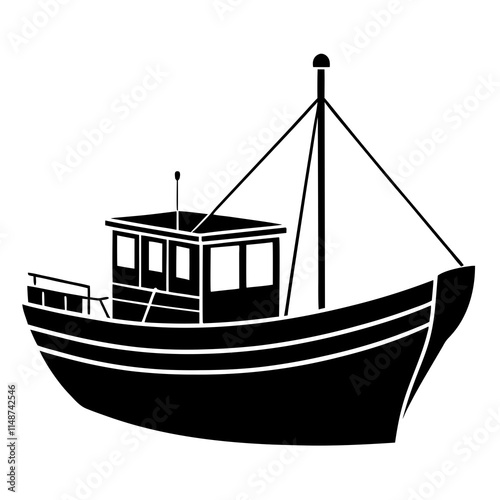 Fishing boat vector illustration