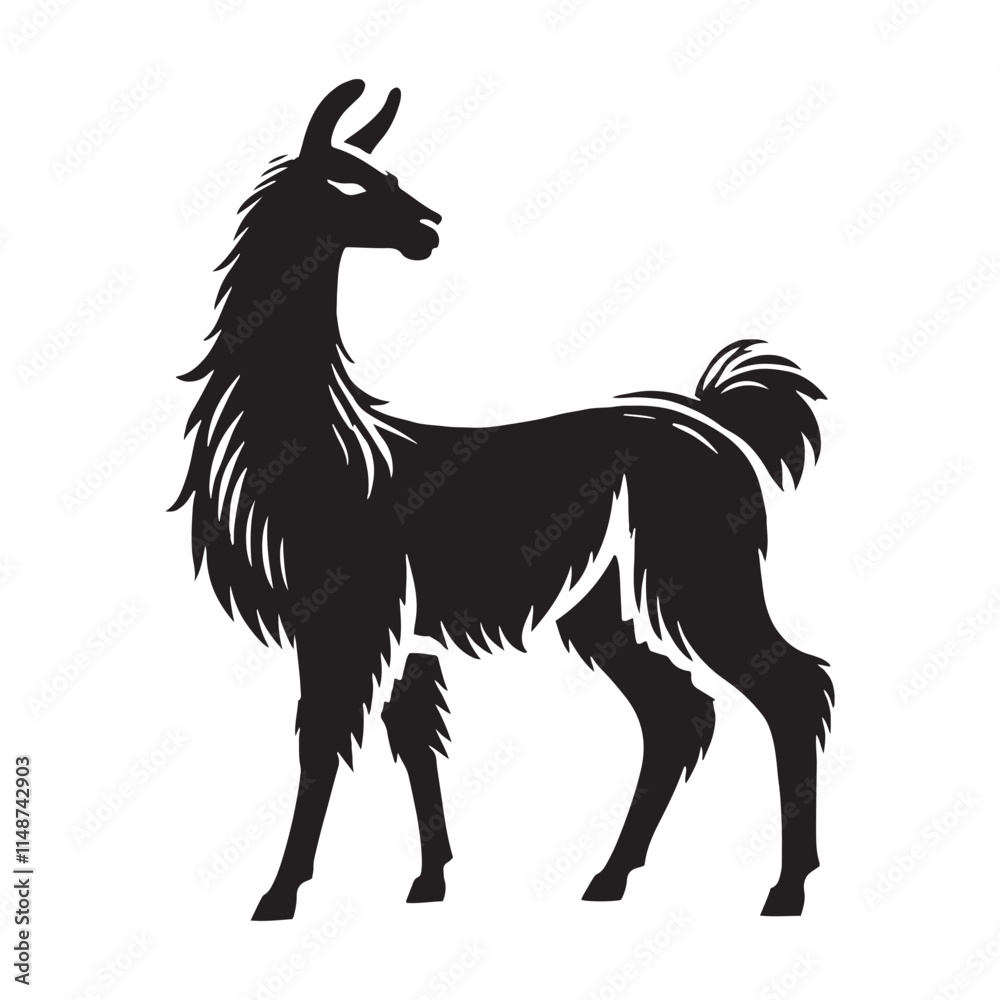 Stylish llama silhouette for creative artistic purposes - Llama illustration - minimallest llama vector
Stylish llama silhouette for creative artistic purposes - Llama illustration - minimallest llama vector
