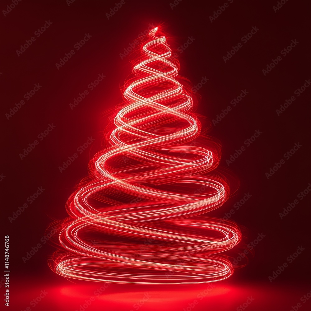 Vibrant light strands forming a Christmas tree. Vibrant light strands forming a Christmas tree.