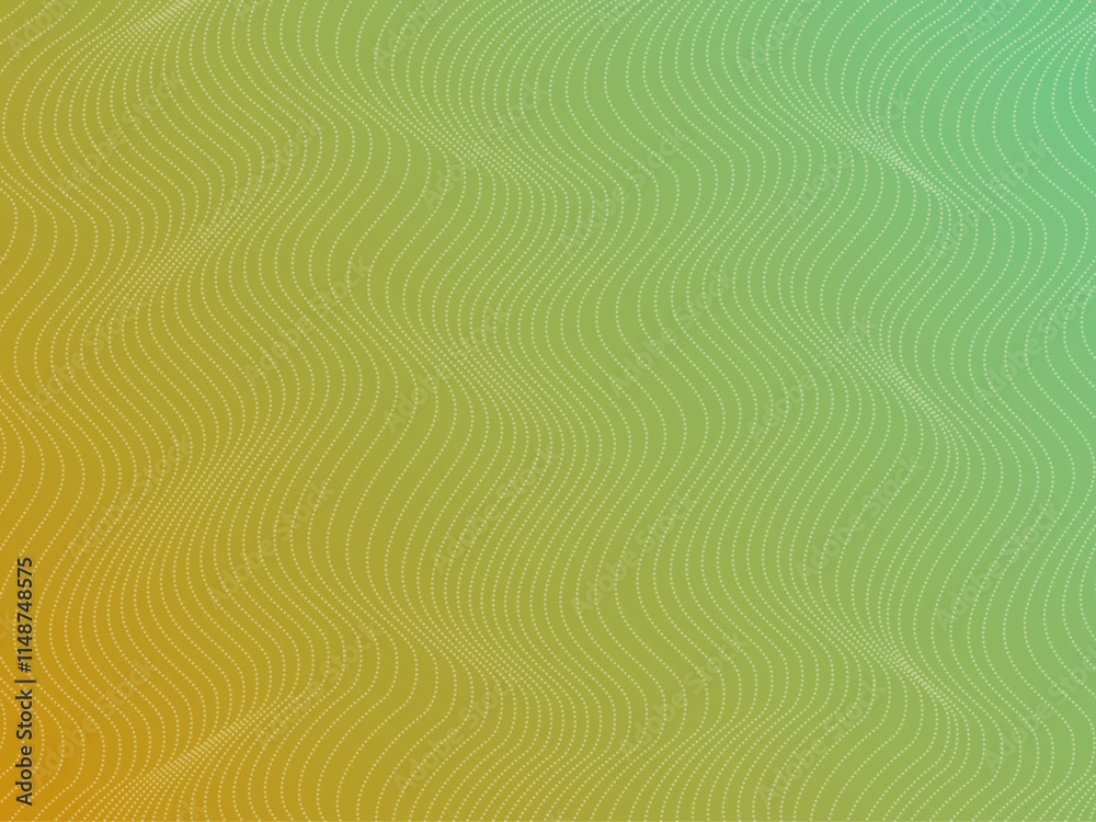 Abstract wave background with dot texture in modern gradient colors in green and yellow Abstract wave background with dot texture in modern gradient colors in green and yellow