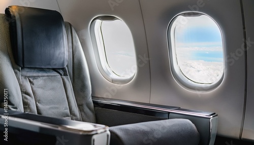 Wallpaper Mural The interior of a premium business class or private plane. Spacious and luxurious seating arrangement Torontodigital.ca