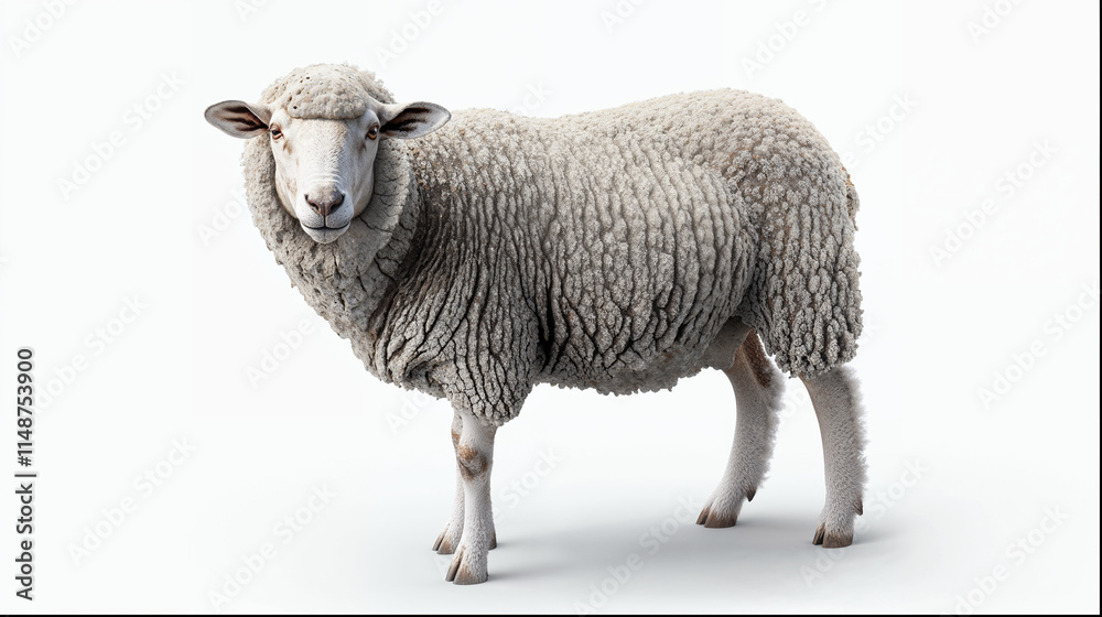 Fototapeta premium sheep isolated on white 