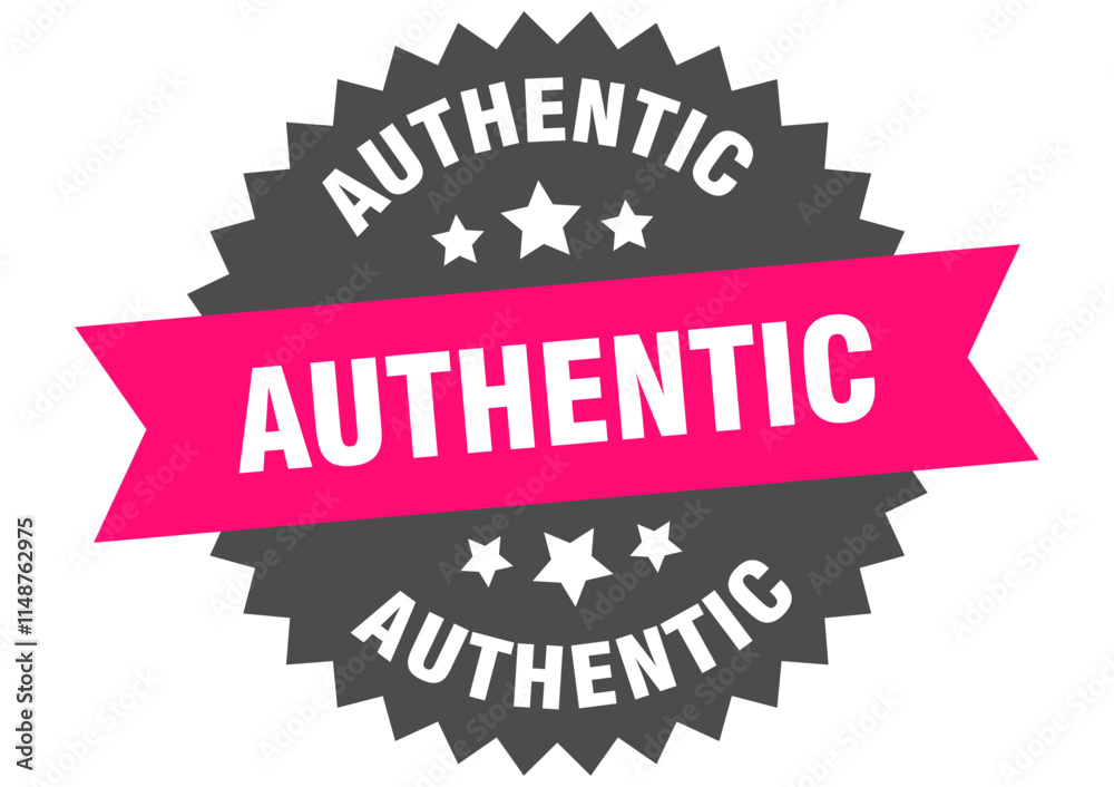 Obraz premium AUTHENTIC label, sign