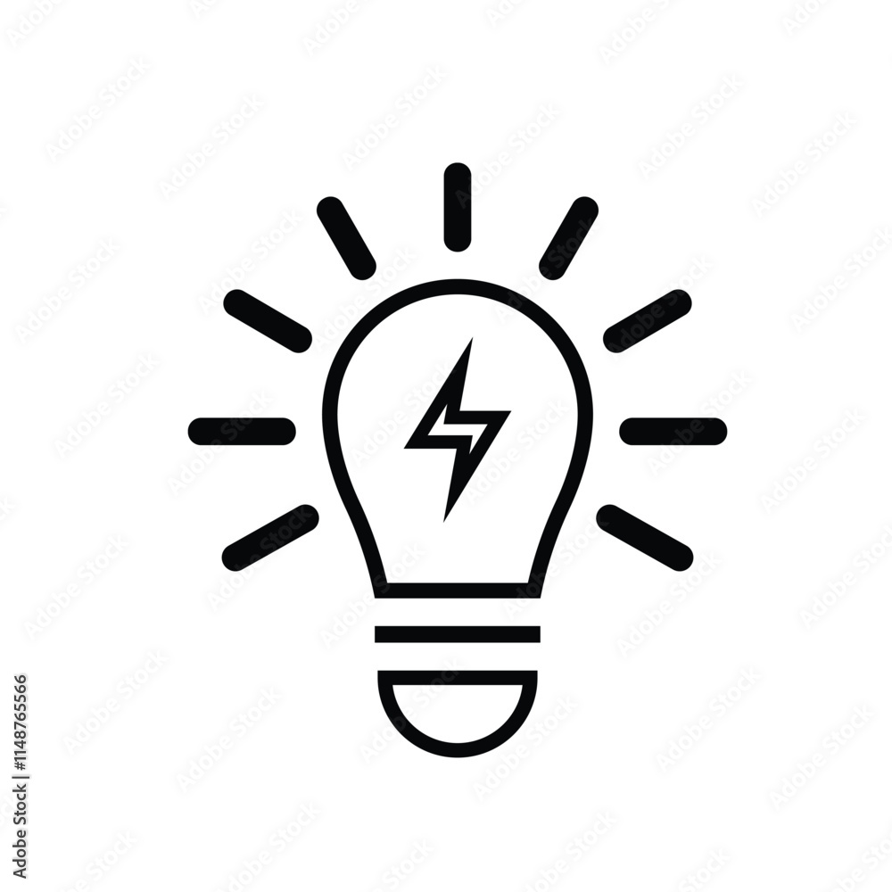 energy icon. energy and lights. sustainable energy. Collection of renewable energy, ecology and green electricity icons. Line design style.