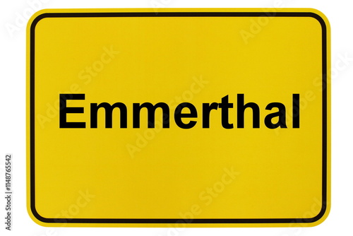 Illustration eines Ortsschildes der Gemeinde Emmerthal in Niedersachsen photo