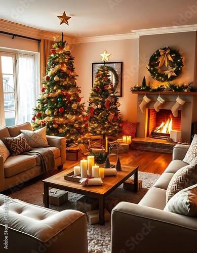 Ultimate Christmas Lounge Setup: Sofas, Tree, and All the Details