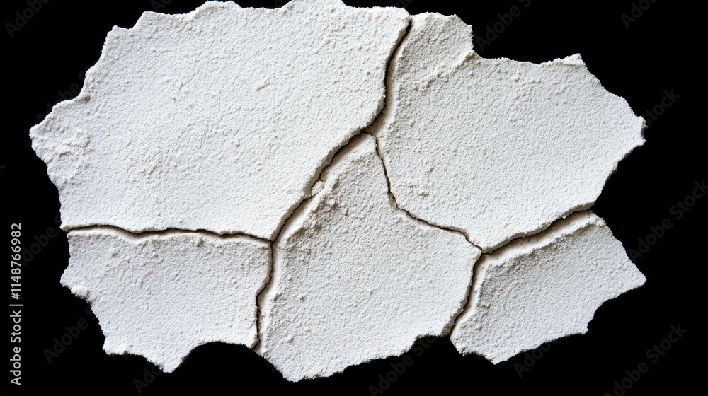 Fototapeta premium Abstract White Cracked Texture - Architectural Fragment